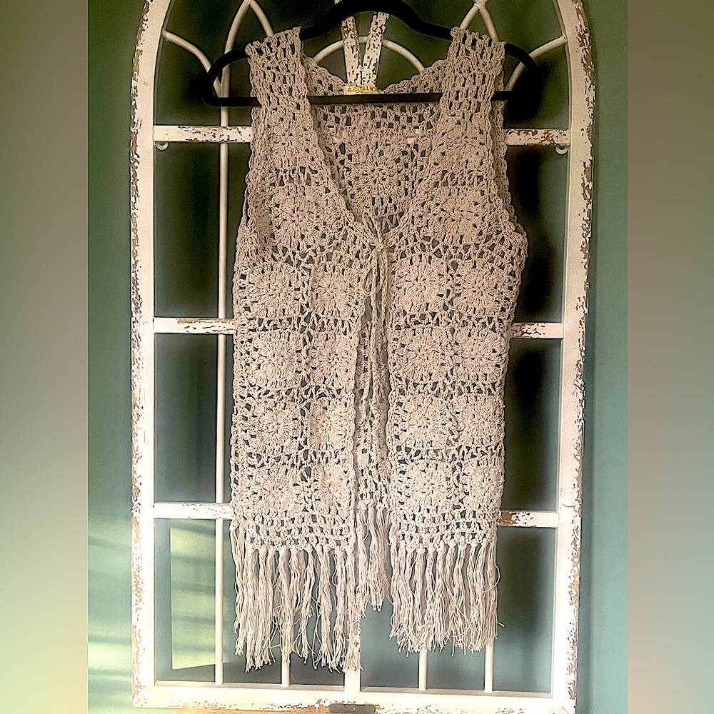 NWOT Crocheted Vest